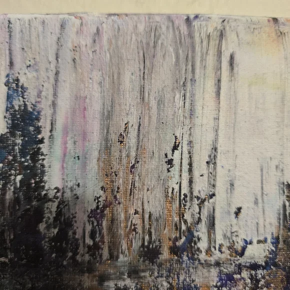 HANDCRAFTED Abstract Painting HANDPAINTED Artwork HANDMADE Wall Art Decor 8"x8" - Picture 5 of 16